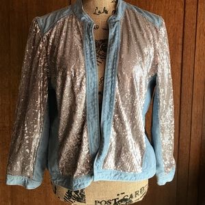 Sequins  rose gold jacket